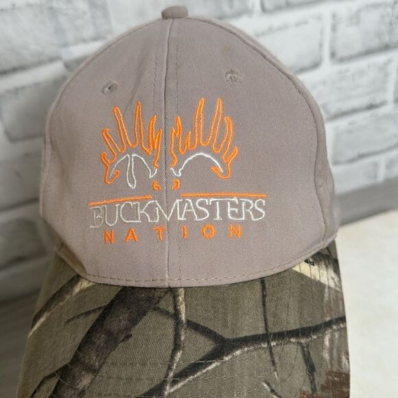 Buckmasters Nation Hat, Camo & Orange, Deer Hunter Cap - Picture 4 of 6